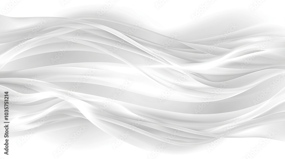 Poster soft white diagonal gradients form an abstract background, offering a futuristic and clean look for 