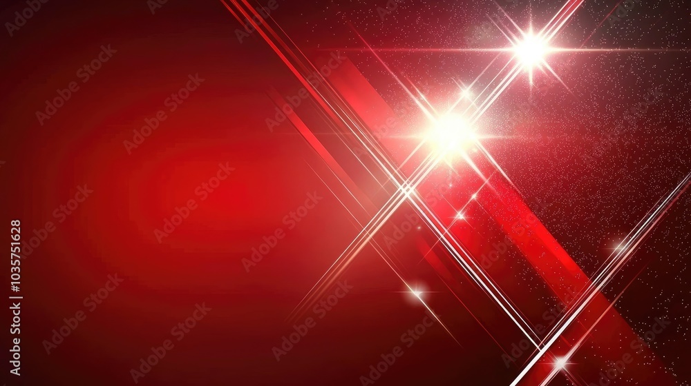 Poster Vibrant red diagonal patterns forming an abstract vector design, perfect for bold and powerful visual presentations.