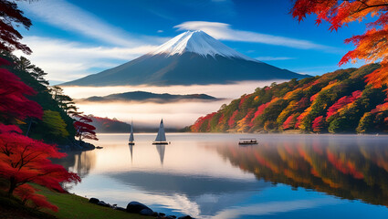 A Vibrant Morning at Mount Fuji: Capturing the Majestic Beauty and Tranquility of Japan’s Iconic...