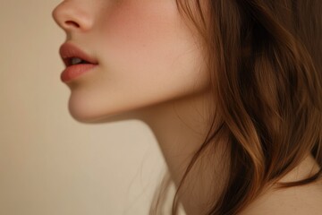 Fototapeta premium Feminine Beauty: Shoulder Close-Up in Studio Light