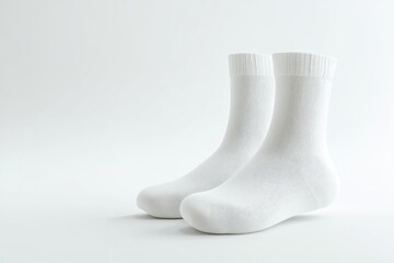 High-Detail White Socks Model for Fashion Branding and Advertising