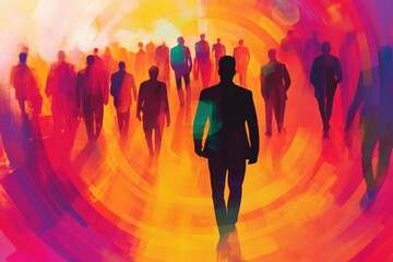 Focused Business Leader. AI generated illustration.