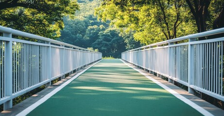 Obraz premium Guardrail Bridge. AI generated illustration.