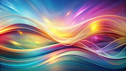 Abstract wavy background with flowing curves in forced perspective