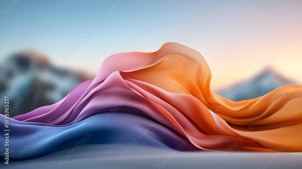 Poster soft and smooth gradient transition from rich deep purple to light gentle pink creating a visually c