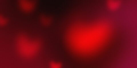 Abstract soft blurred red background for websites and banners in rich wine colours. Floating abstract elements. Light, airy and delicate wallpaper. Unfocused flying hearts.