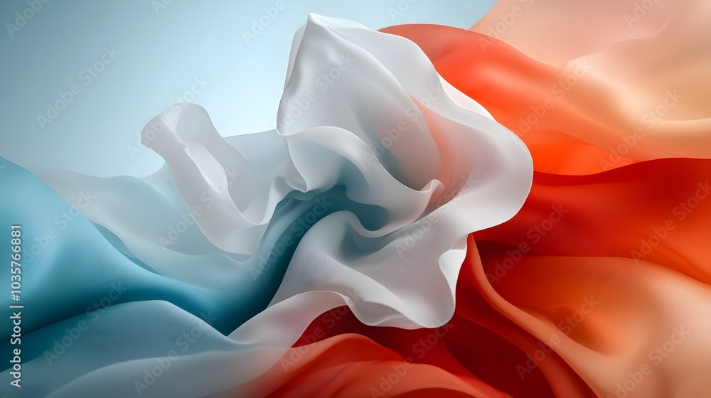 Aufkleber mesmerizing abstract wallpaper featuring fluid wavy shapes in soft blended colors that create a capt