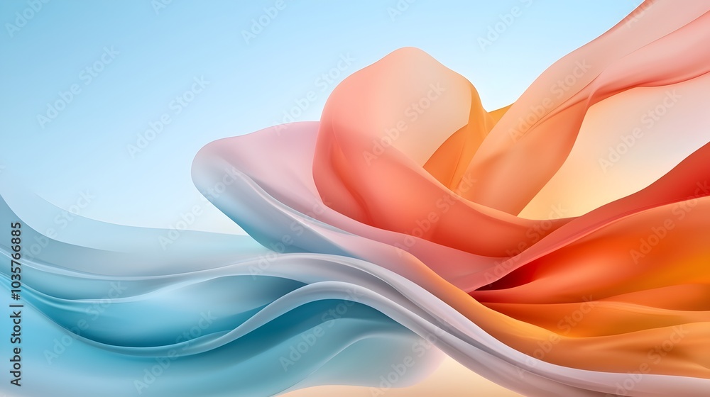 Poster visually striking abstract wallpaper featuring a captivating optical illusion of fluid wavy shapes i