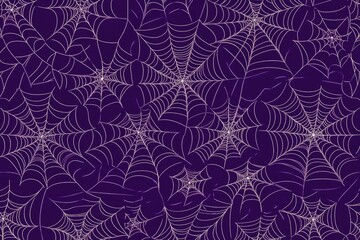 Abstract Spider Webs. AI generated illustration.