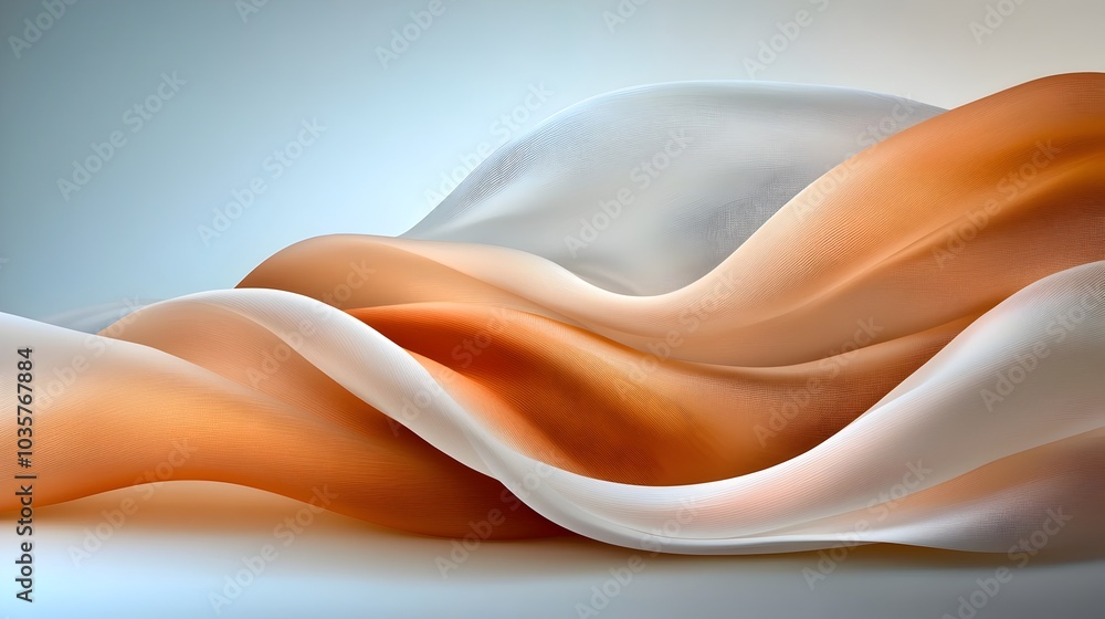 Poster elegant vintage abstract wallpaper with soft flowing lines and muted brown tones resembling a timele