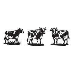 ow black silhouette vector isolated on white background design,  Ai generated