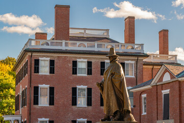 Iconic witch statue in Salem, Massachusetts.