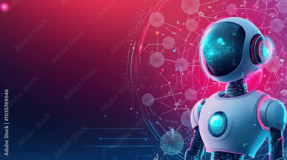 Poster robot interaction with digital quantum particles
