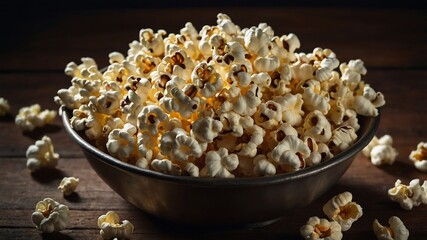 close up of popcorn