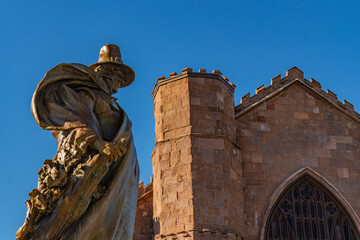 Iconic witch statue in Salem, Massachusetts.