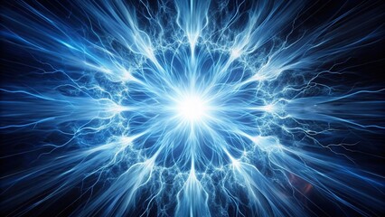 Fototapeta premium Abstract white energy burst on wide-angle view