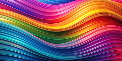 Naklejka premium Abstract wide-angle wave pattern background with gradient colors flowing