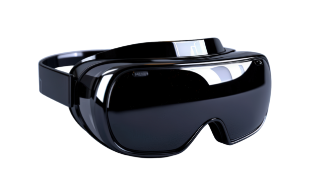 Immersive virtual reality headset designed for gaming and entertainment, featuring sleek black design and advanced technology for enhanced user experience