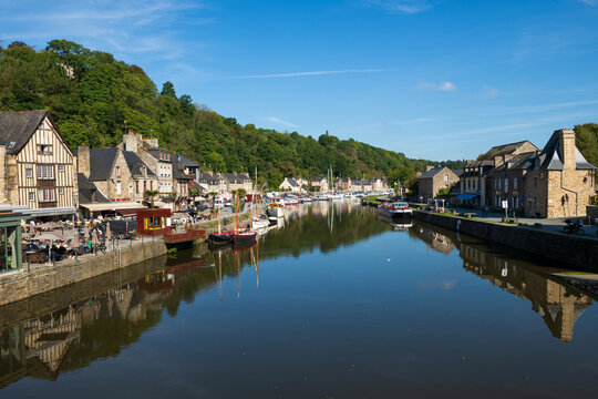 The port at Dinan, Brittany, France