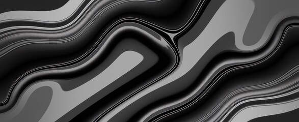 Abstract Gray Waves illustration