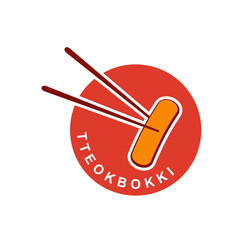 Tteokbokki logo icon vector illustration template