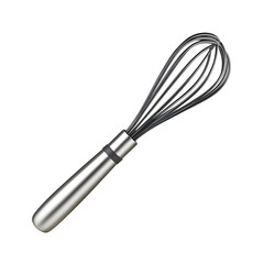 stainless steel whisk isolated on transparent background