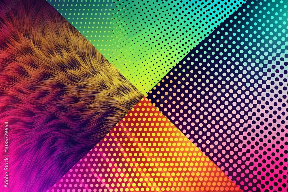 Poster monochrome halftone geometric pattern with copy space for text and design elements