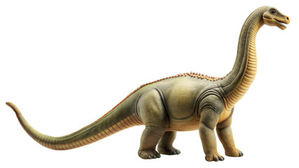Dinosaur toy figure, isolated on transparent or white background