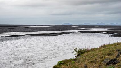 nature sceneries in the area surrounding the Seljalandsfoss waterfall, Iceland