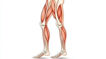 Detailed Anatomical of the Leg Muscles and Skeletal Structure