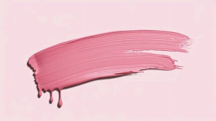 Pink stroke of paint, isolated on white, cut out