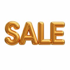 inflatable balloons in the shape of the word sale. 