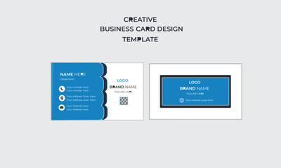 caritive minimal mordent business card design layout.  