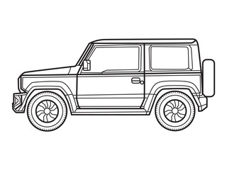 Car line art illustration metal silhouette art