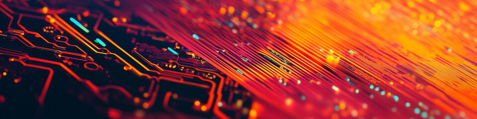 red and yellow abstract computer