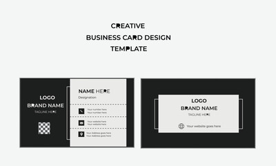 simple mordent classic business card  design template.