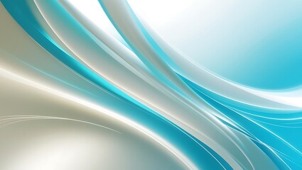 Fototapeta premium Blue and white abstract wavy background. Generative Ai.