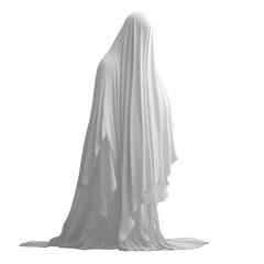 Mysterious Cloaked Ghostly Shape on Transparent Background - Made with Generative AI