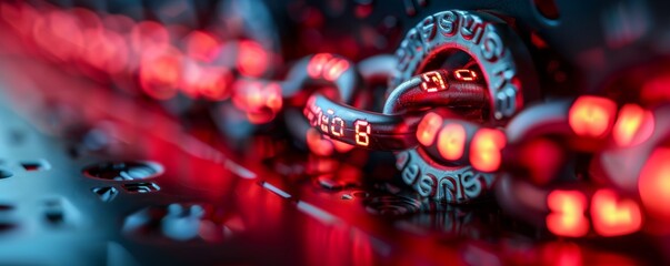 Digital Security Concept: Mitigating Risks with Advanced Technology and Secure Data Chains