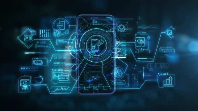 3D mobile phone graphics with statistical overlays