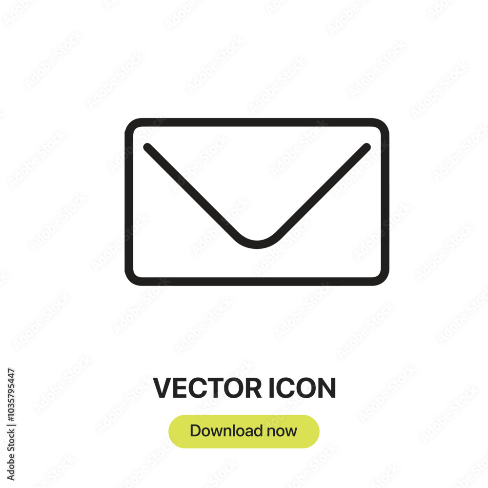 Poster envelope icon vector. linear-style sign for mobile concept and web design. envelope symbol illustrat