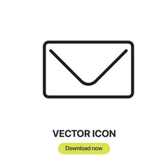 Envelope icon vector. Linear-style sign for mobile concept and web design. Envelope symbol illustration. Pixel vector graphics - Vector.	