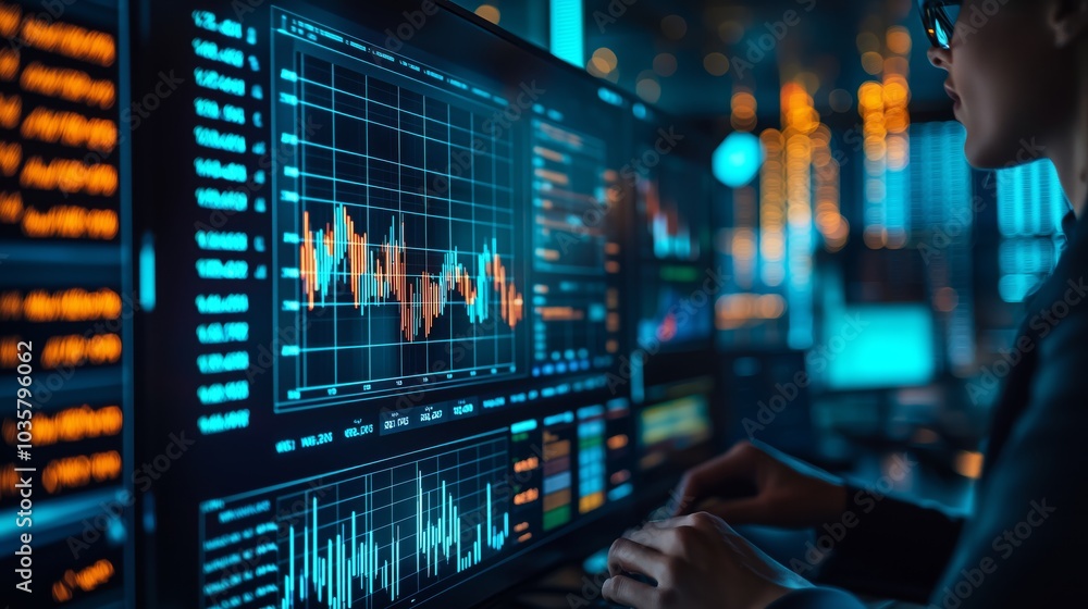 Poster financial data analysis on high resolution display