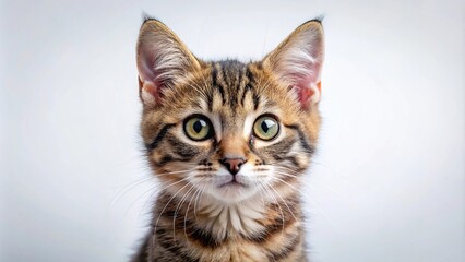 Obraz premium Adorable cat with transparent background close-up
