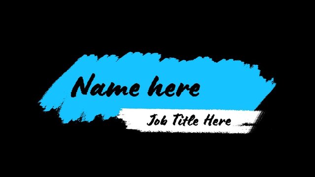 Clean Creative Modern Paint Brush Stroke Lower Third