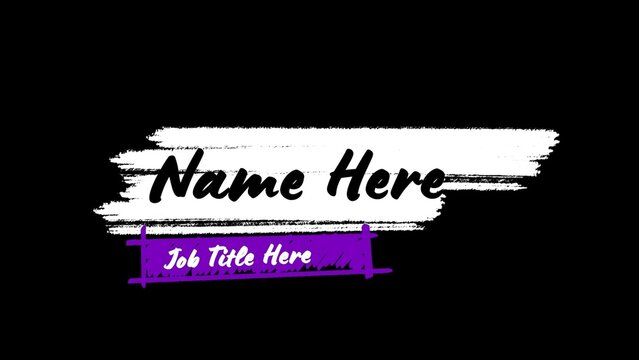 Artsy Creative Painted Brush Lower Third