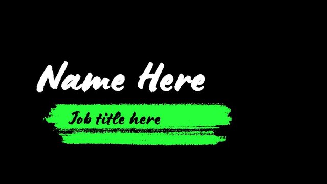 Modern Creative Paint Brush Lower Third Title