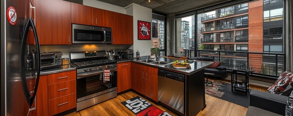 Modern Bright Kitchen with Polished Finishes