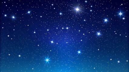 Fototapeta premium Starry night sky with bright stars.