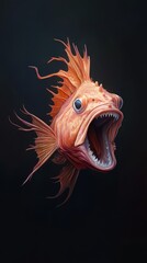Fototapeta premium A fish with its mouth wide open